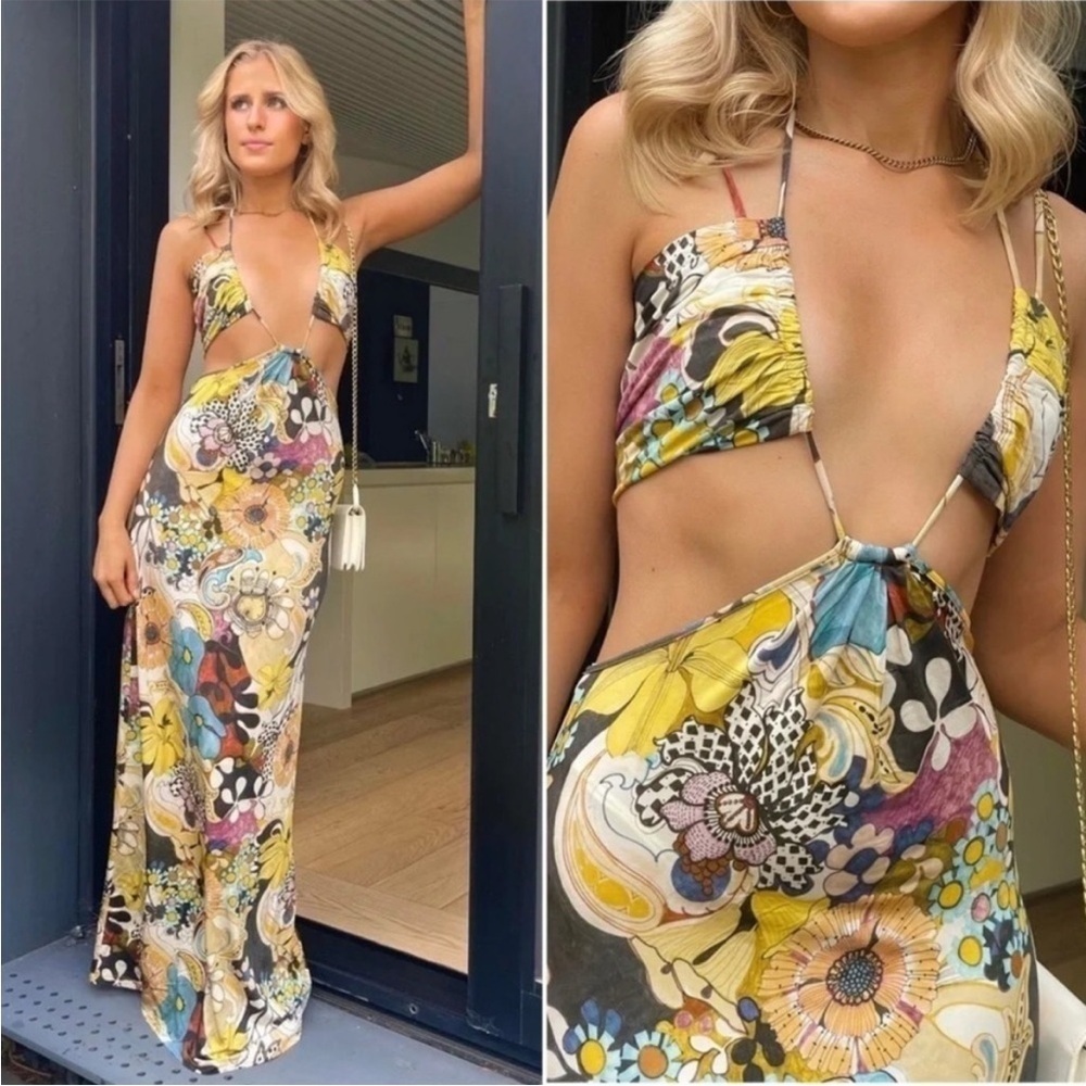Alexis Cassandra Floral Cutout Maxi Dress